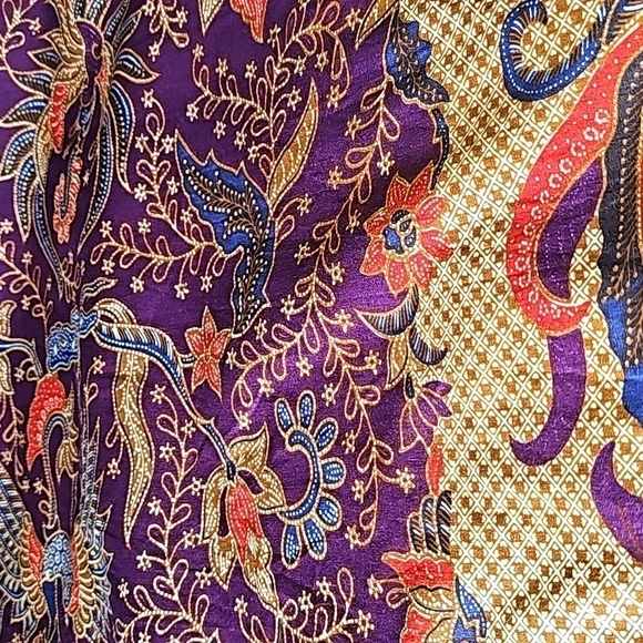 Hand-made wrap skirt. Peasant style. Beautiful colors. BOHO, 70's vibe. OS - Picture 5 of 7